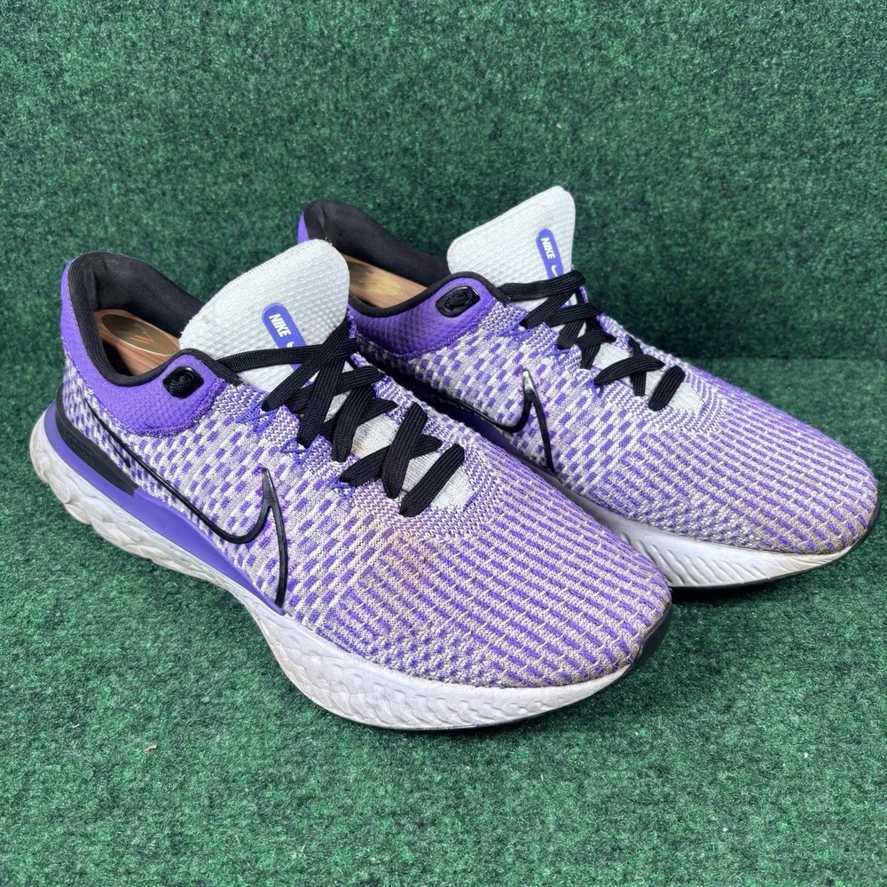 Nike React Infinity Run Flyknit 3 Running Shoes Pure Platinum Purple Sz 10.5 - Picture 2 of 9